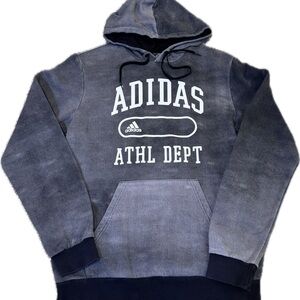 Adidas Men's Navy and Gray Athletic Hoodie